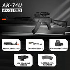 black Color Electric Gel Ball Toy Rifle – Automatic High-Speed Play