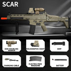 sand color Color Electric Gel Ball Blaster Rifle – High-Speed Auto Fire